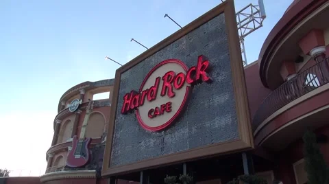 Hard Rock Cafe Sign Stock Footage 46010469