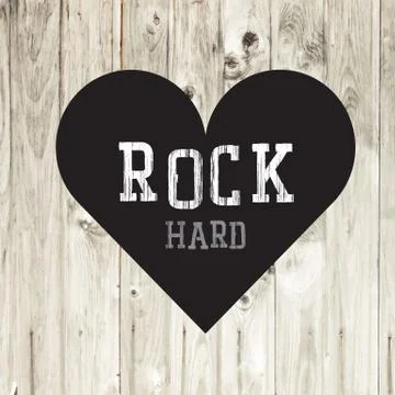 Hard rock concept card Illustrazione stock
