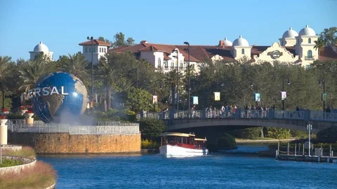 Hard Rock Hotel at Universal Studios Orlando Resort Theme Park Entrance Stock Footage 85526315