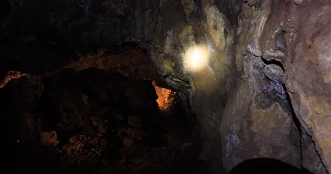 Hard rock mining tunnel deep underground 4K Stock Footage 112005501