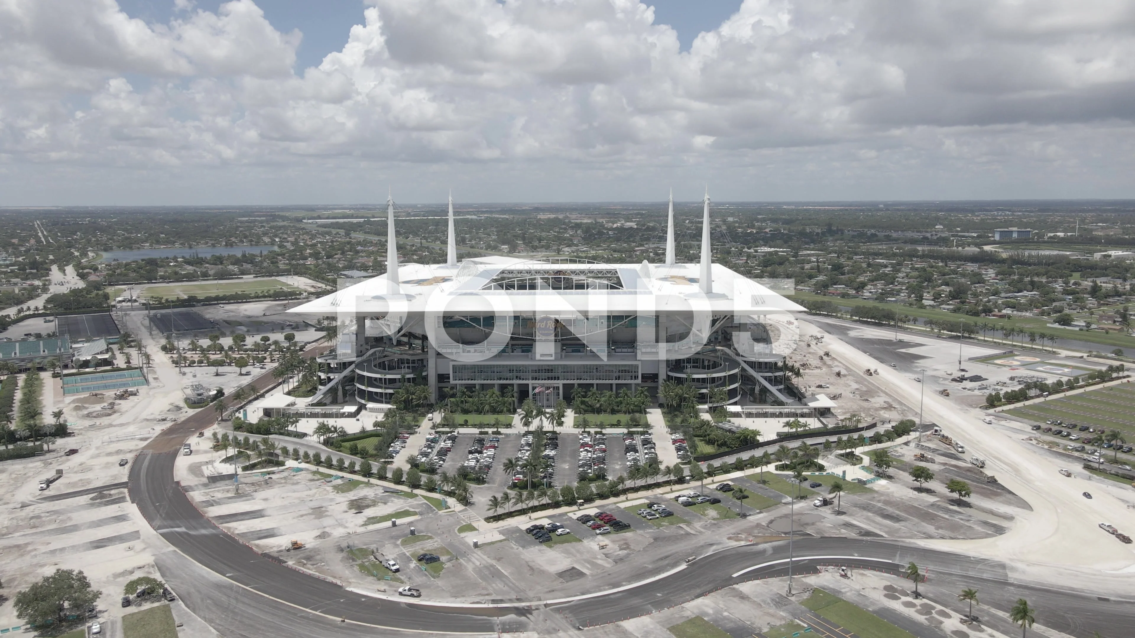 Hard Rock Stadium Miami Aerial View, Hard Rock Stadium at 3…