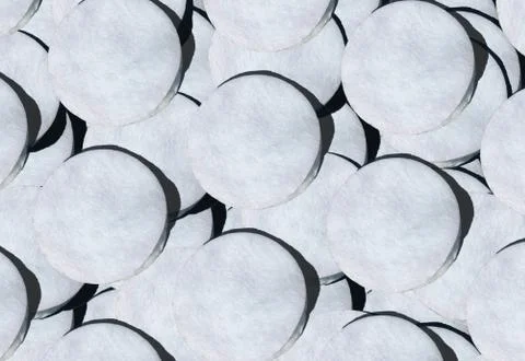Hard shaded cotton pad pattern Foto stock