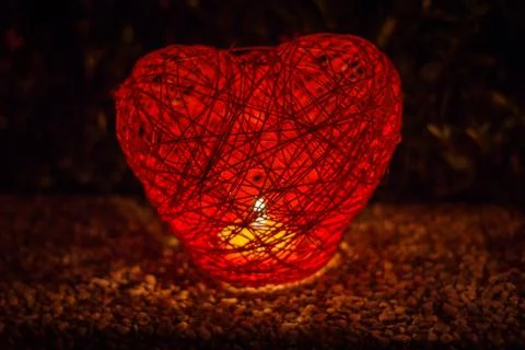 Hard shape lamp with candle inside Foto stock