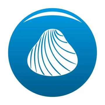 Hard shell icon vector blue 스톡 일러스트