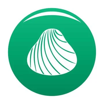 Hard shell icon vector green Stock Illustration