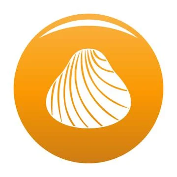 Hard shell icon vector orange Illustrazione stock