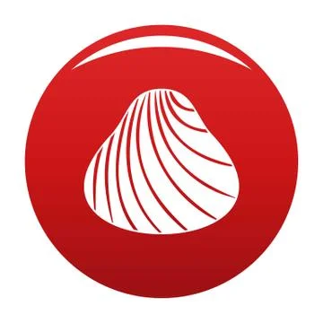 Hard shell icon vector red 스톡 일러스트