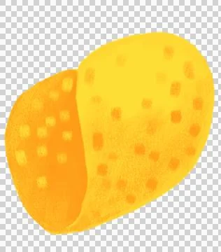 Hard shell taco in corn tortilla Mexican food illustration chalk doodle 스톡 일러스트