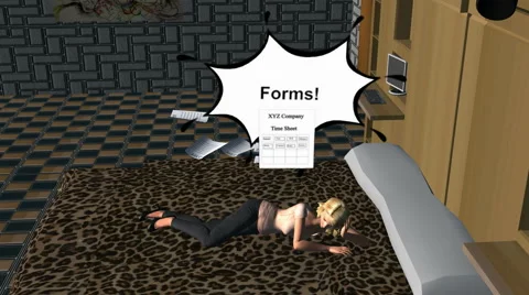 Hard to Sleep;  Work Worries Animation:  Looping Video stock 46415071