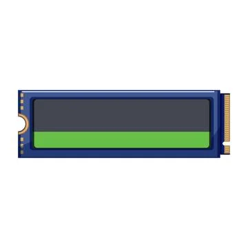 Hard ssd storage cartoon vector illustration Illustrazione stock