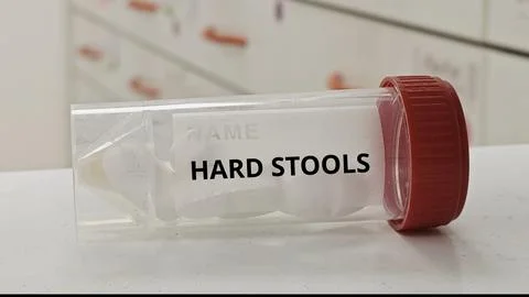 HARD STOOLS treatment tablets for soften stool and relieve constipation Stock Photos