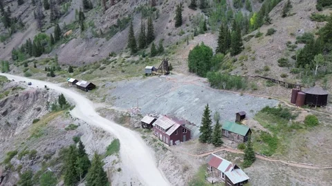 Hard Tack mine on the Alpine Loop Stock Footage 287040738