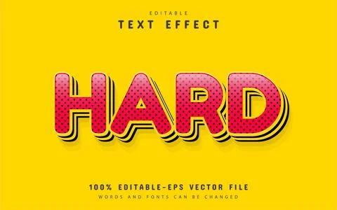 Hard text - text effect with dots Stock Illustration