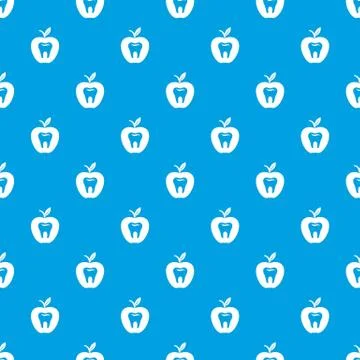 Hard tooth pattern seamless blue Stock Illustration