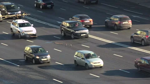 Hard traffic at the road. Stock Footage 55496393