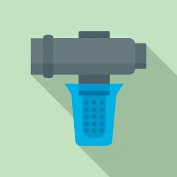 Hard water filtering icon, flat style Stock Illustration