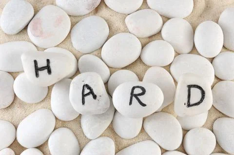 Hard word Foto stock