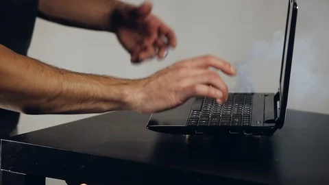 Hard work on computer Видео 98062320