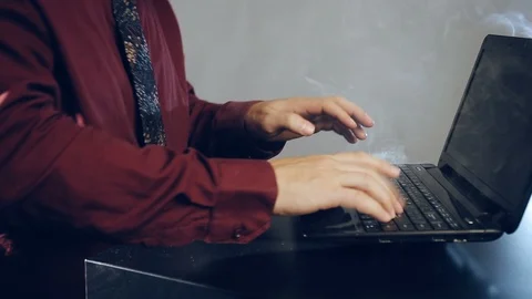 Hard work on computer Stock Footage 99817680