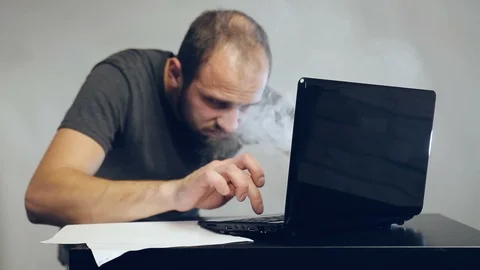 Hard work on computer Stock Footage 99817831