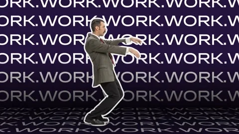 Hard work. Conceptual image about stressed busy man Video stock 167404802