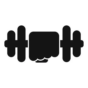 Hard work dumbbell icon simple vector. Coping skills stress Illustrazione stock