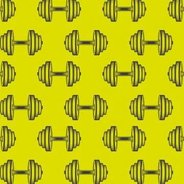 Hard work in the gym Stock Illustration