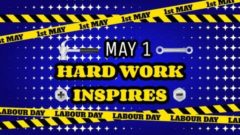 Hard work inspires creative quote image Stock Illustration