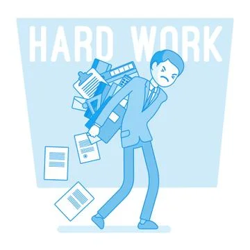 Hard work man Illustration
