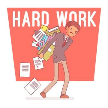 Hard work man Illustration