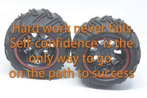 Hard work never fails Self-confidence is the only way to go on the path to su Stock Illustration