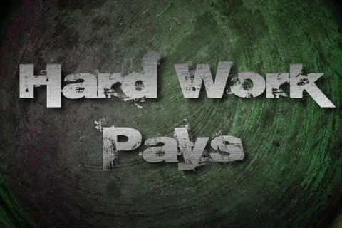 Hard work pays concept Stock Illustration