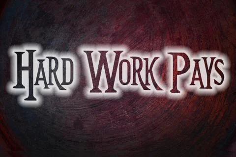 Hard work pays concept Stock Illustration