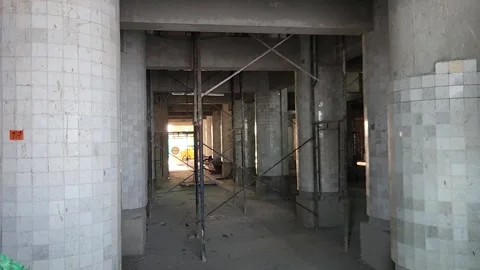 Hard work of people at the construction site. Asian construction sites 스톡 동영상 252496289