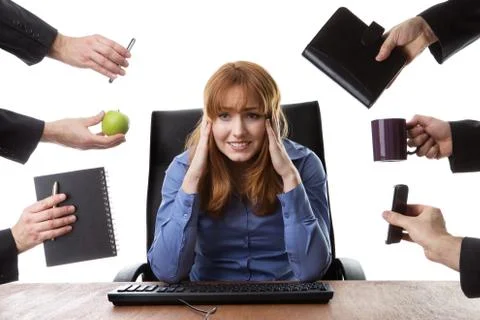 Hard at work Foto stock