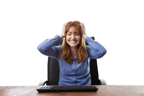 Hard at work Foto stock