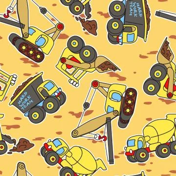 Hard work team seamless pattern Stock Illustration