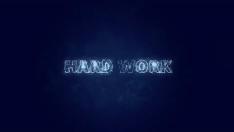 Hard work text. Plexus with text hard work. Plexus. 4K video Stock Footage 171627953