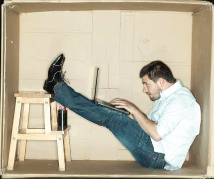 Hard work in uncomfortable office Stock Photos
