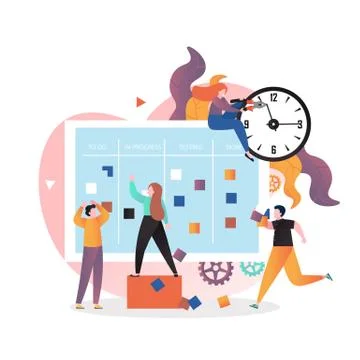 Hard work vector concept for web banner, website page Stock Illustration