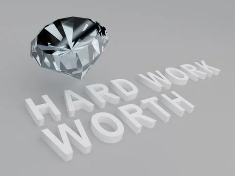 Hard Work Worth concept Stock Illustration