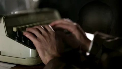 Hard Working Man Typing. Stock Footage 119983200