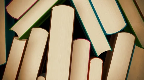 Hardback books 3d animation Stock Footage 50835243