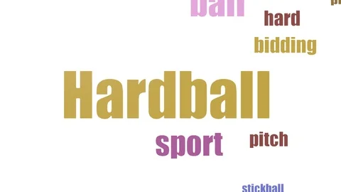 Hardball Tag Cloud Animated On White Background 스톡 동영상 103561056