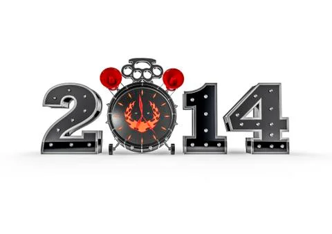 Hardcore new year 2014 Illustrazione stock
