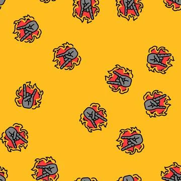 Hardcore punk subculture style vector seamless pattern Stockillustratie