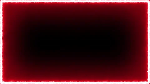 Hardcore Red Electric Energy Frame Border Loop on Black Background HD FX Stock Footage 327052834