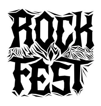 Hardcore Rock Fest Post design template Metal Festival post. Stock Illustration