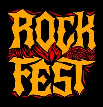 Hardcore Rock Fest Post design template Metal Festival post. Stock Illustration