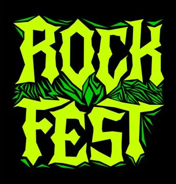 Hardcore Rock Fest Post design template Metal Festival post. Stock Illustration